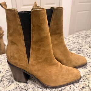 Marc Fisher Tan Suede Ankle Boots